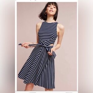 Anthropologie hutch striped navy dress size XS